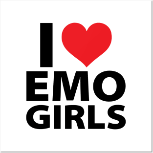 I Love Emo Girls Posters and Art